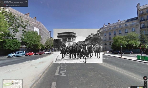 Fotografii emoţionante: Cel de-al Doilea Război Mondial, &quot;readus&quot; pe străzile Londrei şi Parisului de astăzi