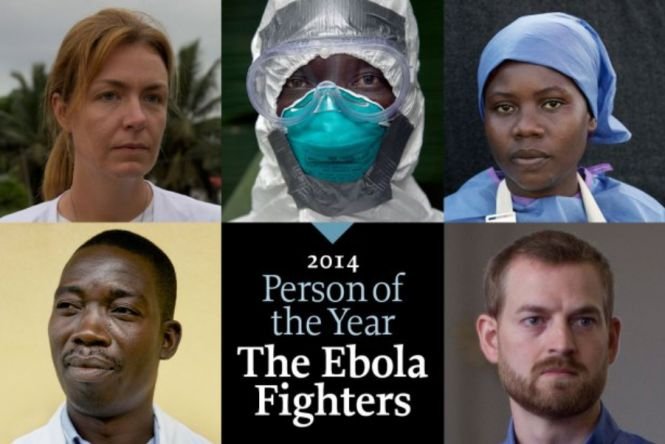 Voluntarii care luptă împotriva epidemiei de Ebola au primit titlul &quot;Omul anului 2014&quot;, acordat de revista Time