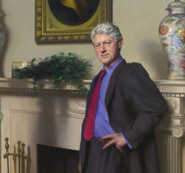 Ce MESAJ ASCUNS conţine tabloul lui Bill Clinton expus în muzeul Smithsonian din Washington. &quot;Se poate vedea în dreapta preşedintelui&quot;