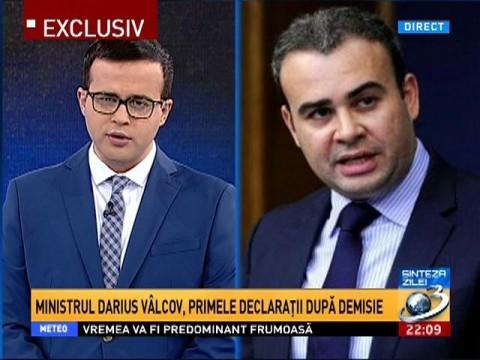 Darius Vâlcov, on the Daily Summary: I am innocent. My resignation is a gesture as normal as it can be in such circumstances 114