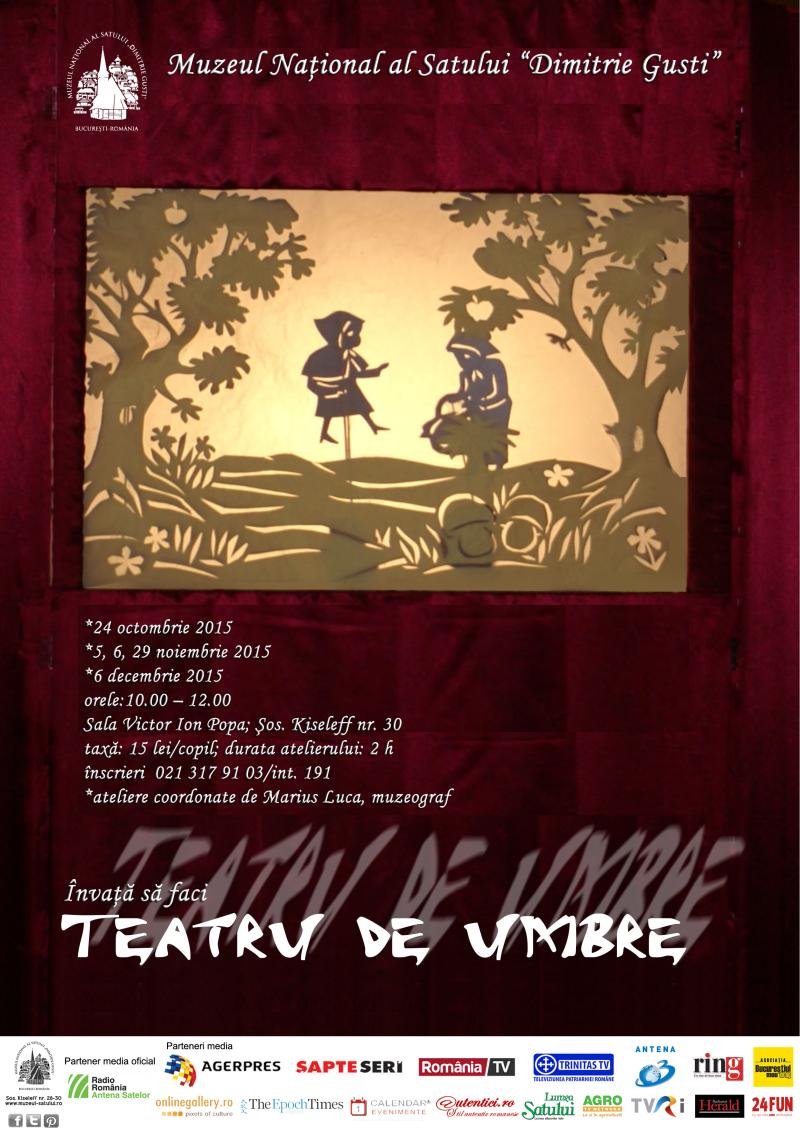 Teatru de Umbre pentru... copii și adulți la Muzeul Satului, octombrie - decembrie