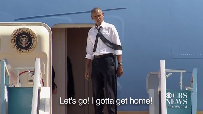Imagini spectaculoase: Cum se roagă Obama de Bill Clinton să urce în avion. „Bill, trebuie să ajung acasă!”