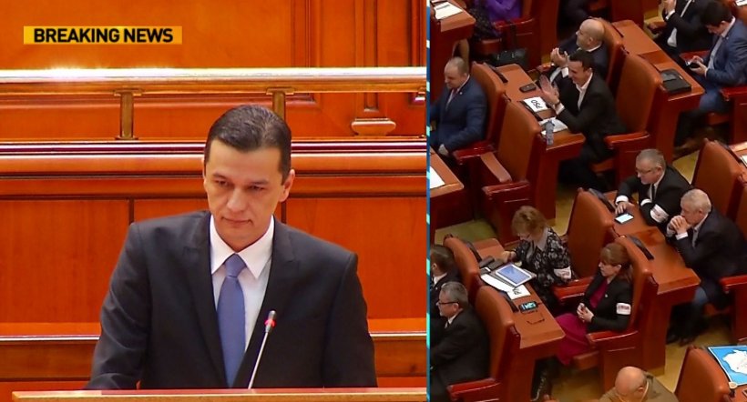 Discurs acid al premierului Sorin Grindeanu în Parlament: &quot;USR și-a propus să salveze România prin somn&quot;