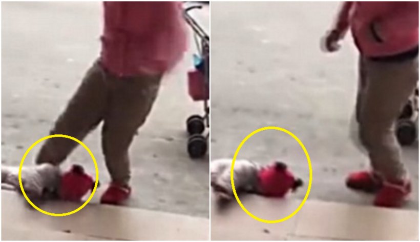 Imagini de o cruzime rară. O mamă îşi loveşte cu piciorul fetiţa din cauză că nu se opreşte din plâns - VIDEO