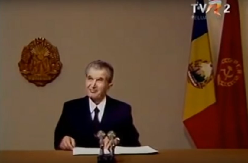 VIDEO. Imagini inedite. Cum se chinuia Ceaușescu să citească discursul de Anul Nou