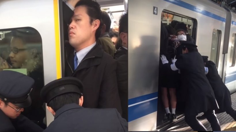 Imagini incredibile! Cum călătoresc pasagerii din Japonia cu metroul - VIDEO