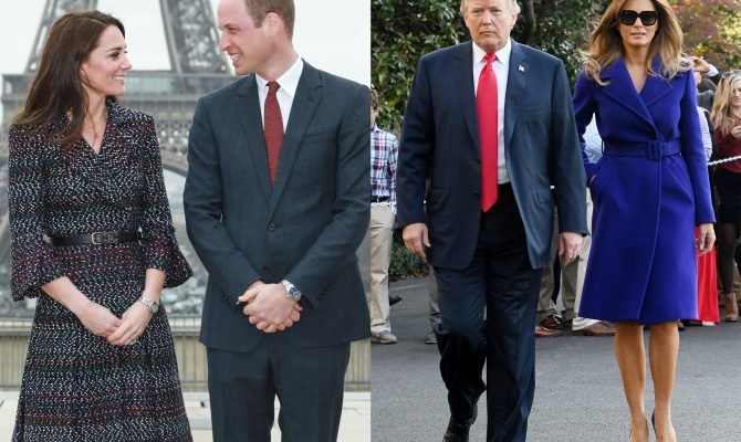 Motivul incredibil pentru care Kate Middleton și Melania Trump nu-și țin soții de mână în public