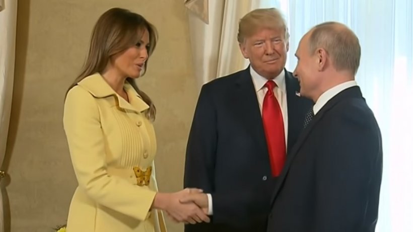 Imagini incredibile! Cum a reacţionat Melania Trump după ce a dat mâna cu Putin - VIDEO