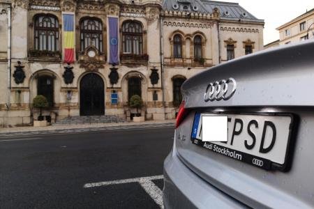 Șoferul mașinii cu numărul M..E PSD are dosar penal și a rămas fără plăcuțele de înmatriculare - VIDEO