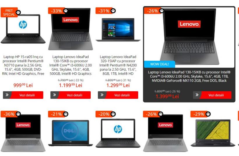 Laptop black friday emag