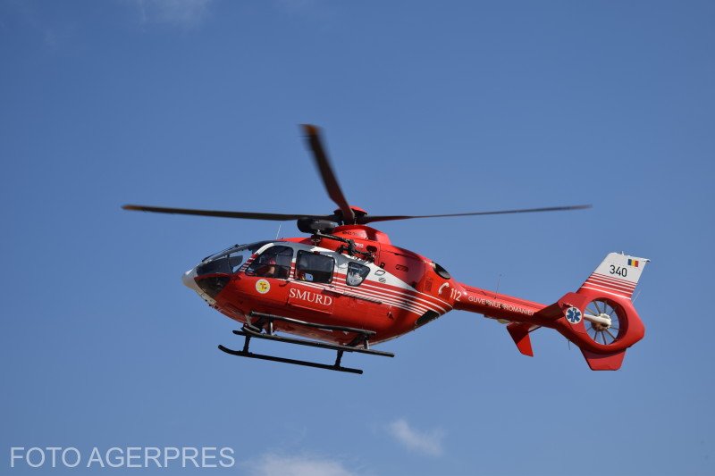 Accident grav pe A1. Un elicopter SMURD a intervenit de urgență