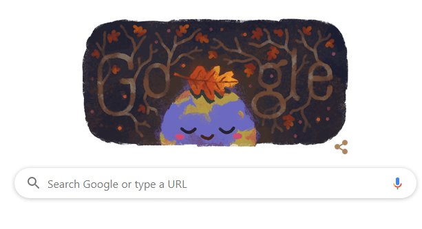 SEZONUL DE TOAMNĂ. Google celebrează SEZONUL DE TOAMNĂ cu un Google Doodle special