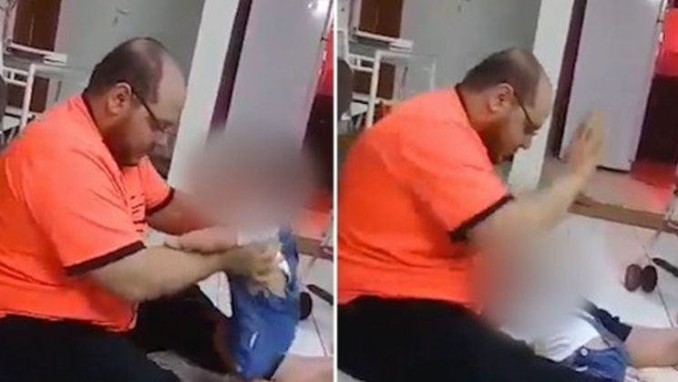 Tată filmat în timp ce își bate fetița de câteva luni, pentru că nu poate să meargă în picioare. Ce s-a întâmplat cu bărbatul. „Nu mai suntem oameni!”