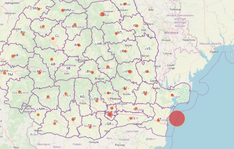 Harta Pe Județe A Cazurilor De Coronavirus Din Romania Peste