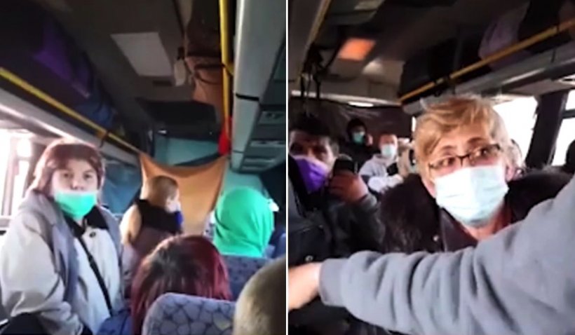 Români sufocați într-un autocar, în drum spre carantină: 'Ne duc ca pe sacii de porumb, ne omoară cu zile'