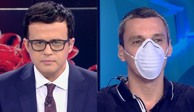 Mircea Badea a apărut cu mască de protecție în direct. Cum a reacționat Mihai Gâdea
