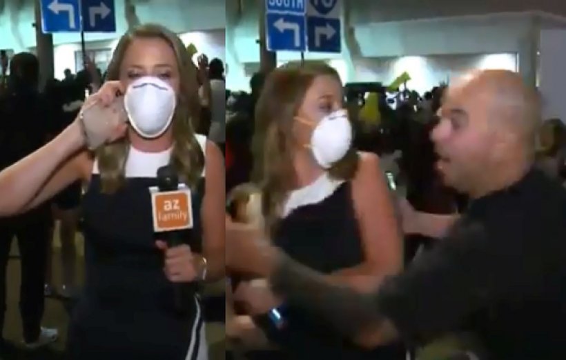 Jurnalistă agresată chiar în timp ce transmitea live protestele din SUA