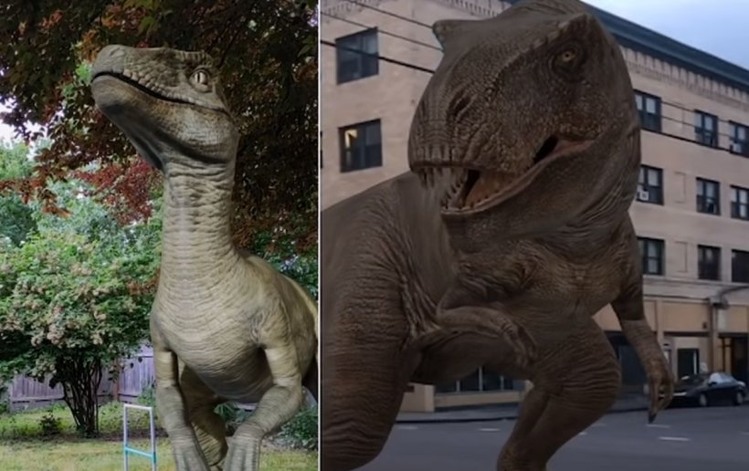 Dinozauri în realitate augmentată direct din Google Search. Cum poți să ai unul la tine în sufragerie