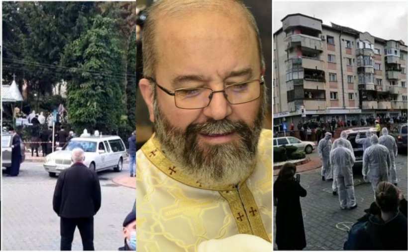 Sute de oameni la înmormântarea preotului Constantin Muha: "Imagini greu de suportat"