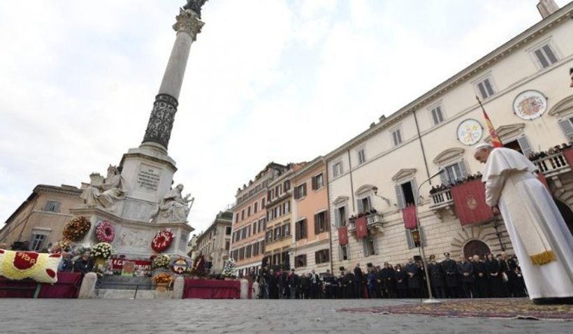 Papa Francisc a anulat pelerinajul din 8 decembrie la imaginea Fecioarei Maria din centrul Romei