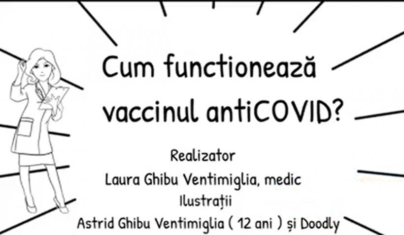 Explicația funcționării vaccinului anti-Covid dată de medicul Laura Ghibu şi fiica ei de 12 ani 