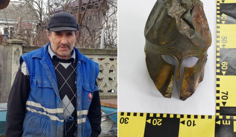 Un bărbat din Iaşi a ţinut timp de trei ani, în podul casei, un coif vechi de 2.500 de ani în valoare de peste 400.000€