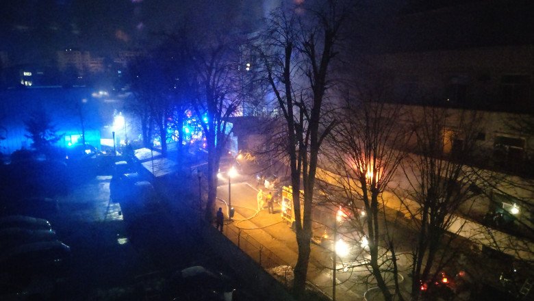 Primele imagini din timpul incendiului de la Institutul Matei Balș