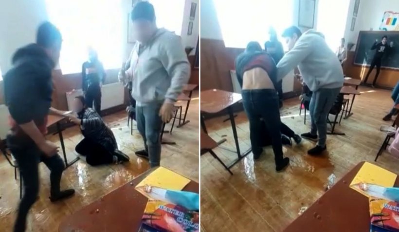 Elevă filmată când este bătută de un coleg, în aplauzele celorlalţi copii, la o şcoală din Dobreşti