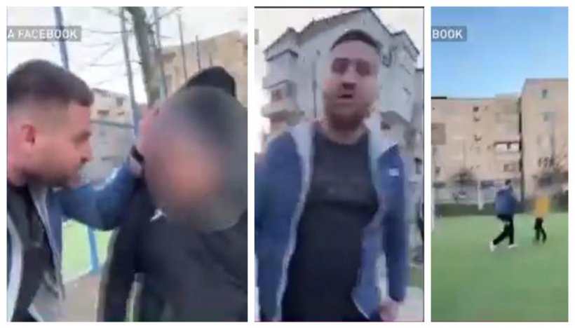 Bărbat filmat cum înjură și lovește copiii dintr-un parc din Drobeta-Turnu Severin