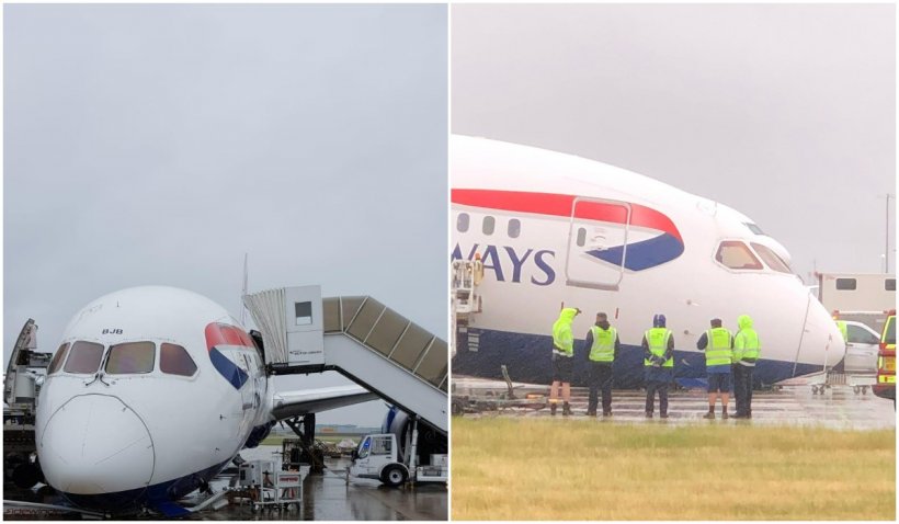 Avion prăbuşit în timp ce se afla la sol, pe Aeroportul Heathrow din Londra