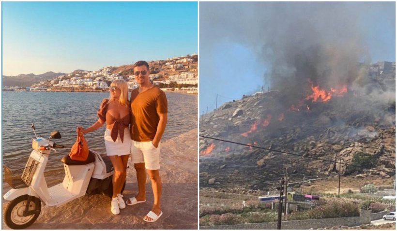 Momente de panică pentru Elena Udrea şi Adrian Alexandrov din cauza incendiilor din Grecia