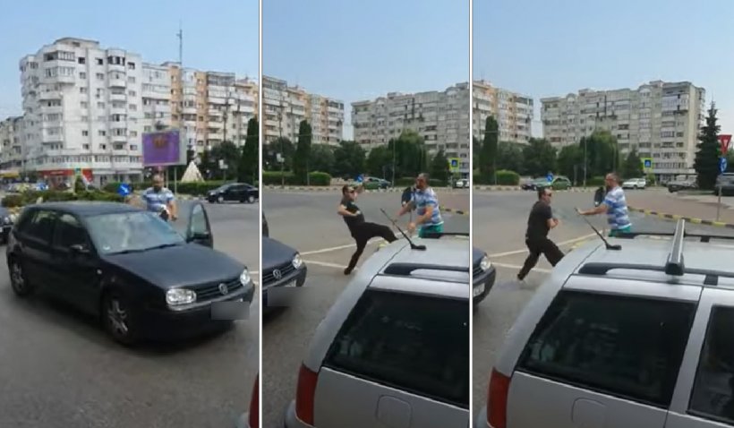 Doi şoferi s-au luat la bătaie cu pumnii şi picioarele pe o stradă aglomerată din Suceava