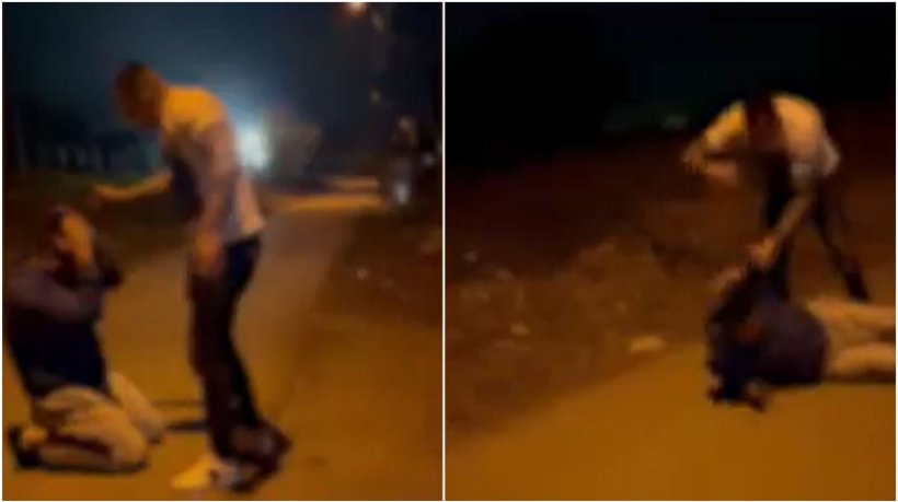 Bărbat filmat în timp ce era bătut crunt de un interlop. Acesta implora pentru iertare