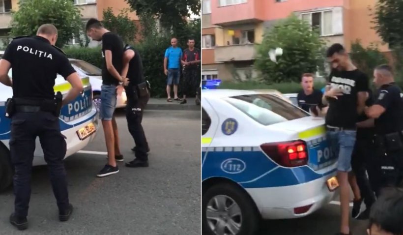 Un traficant din Baia Mare a aruncat o pungă cu droguri chiar în timp ce era încătuşat de poliţişti