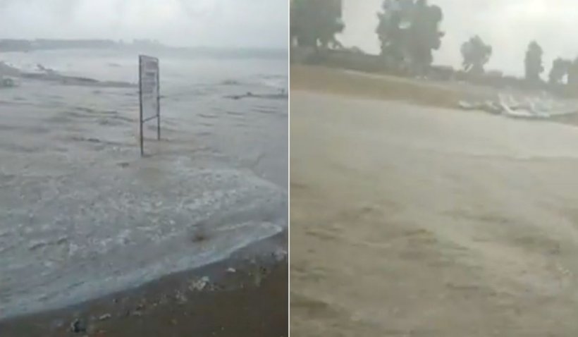 O ploaie torențială a inundat plaje și hoteluri, pe litoral