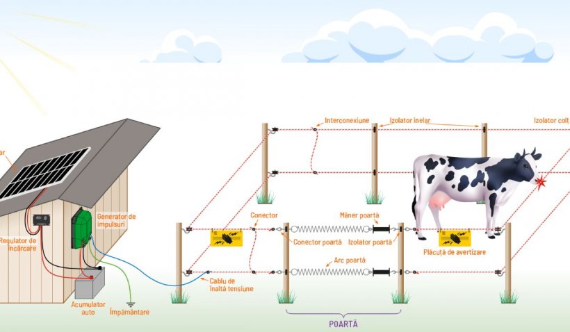 Gard electric cu panou solar pentru protecţie eficientă