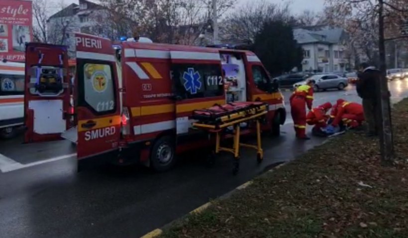 O pensionară şi doi copii au fost loviţi pe o trecere de pietoni din Botoşani