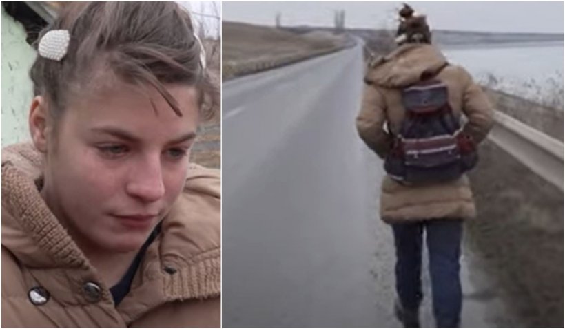 Drama unei eleve care merge 26 de km pe jos pentru a ajunge la şcoală, în Iaşi: "E greu, mi-e frig. Nu îmi permit transportul, dar vreau să-mi termin studiile"