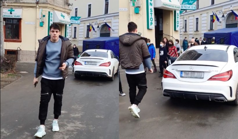 Tânăr din Timișoara, scuipat și înjurat de un șofer care era să îl calce cu bolidul pe trecerea de pietoni