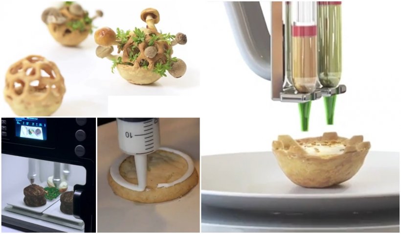 Mâncarea viitorului: Meniuri fabuloase scoase la imprimanta 3D. Pizza în doar 70 de secunde