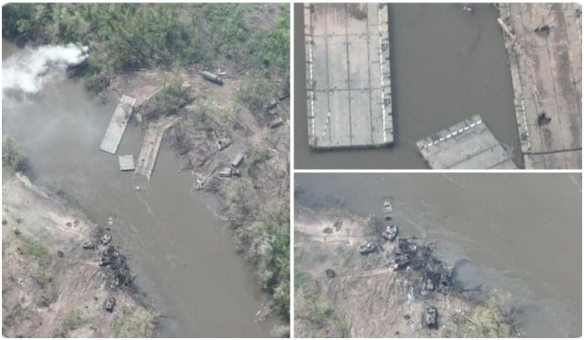 Soldații ruși au încercat să traverseze înotând un râu din Ucraina. Au eșuat