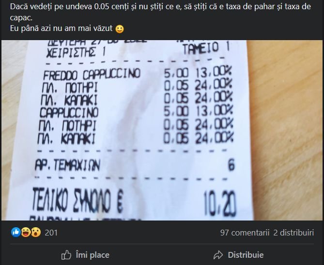 Taxe ireale, plătite de un turist la un restaurant din Grecia: ”Dacă vedeți pe undeva...!”