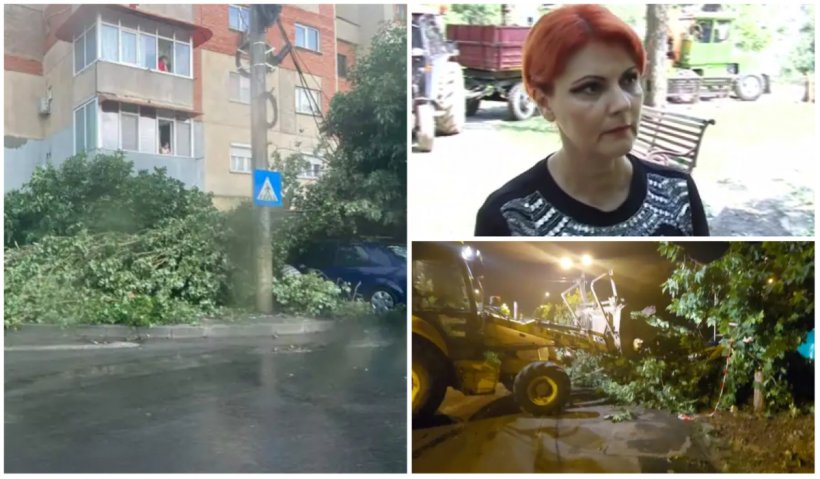 Craiova, devastată de cea mai mare furtună din ultimii 30 de ani. Olguţa Vasilescu: "Am văzut un stâlp de beton retezat"