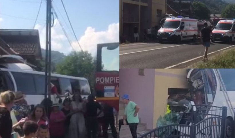 Un autocar care circula pe o șosea din Maramureș a intrat în gardul unei case. Sunt mai multe victime. A fost activat Planul Roşu de Intervenţie! 