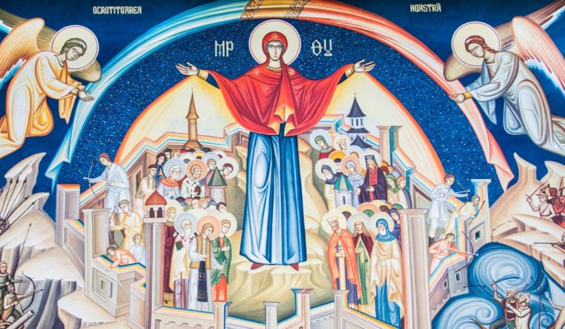 Calendar ortodox 1 octombrie 2023. Sărbătoare cu cruce roşie de Acoperământul Maicii Domnului