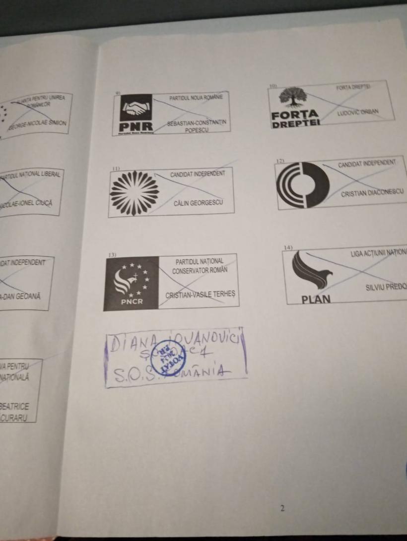 Galerie Foto - Diana Șoșoacă a făcut live din cabina de vot: A desenat ...