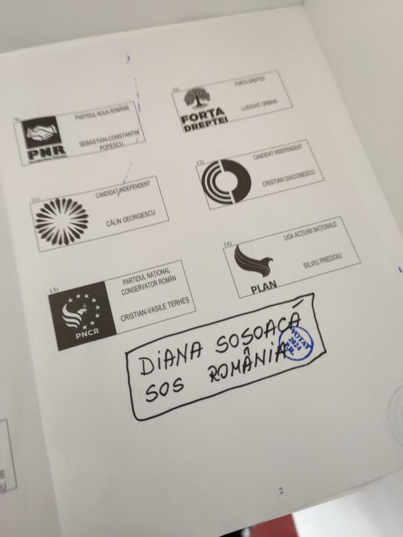 Galerie Foto - Diana Șoșoacă a făcut live din cabina de vot: A desenat ...