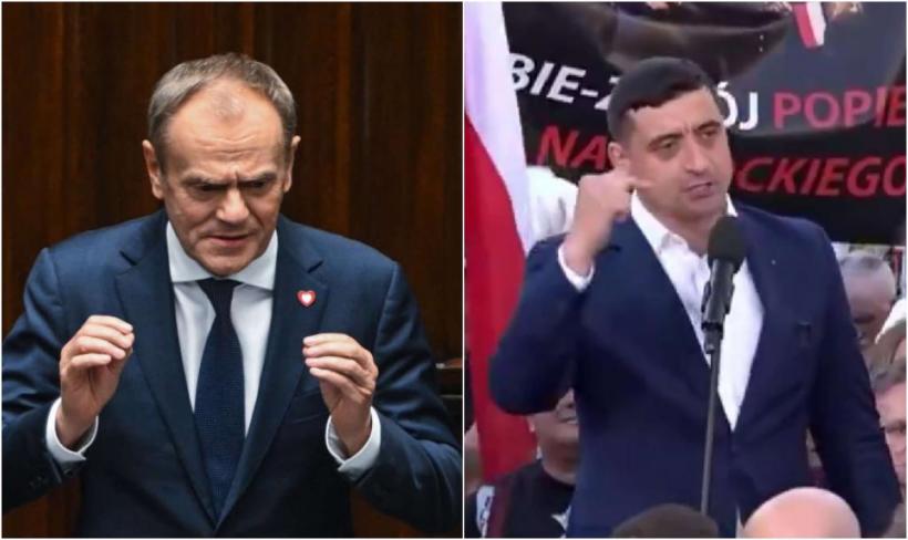 Donald Tusk îl atacă dur pe George Simion, care face campanie în Polonia: „Rusia se distrează”. Despre candidatul AUR: „Pro-rus”