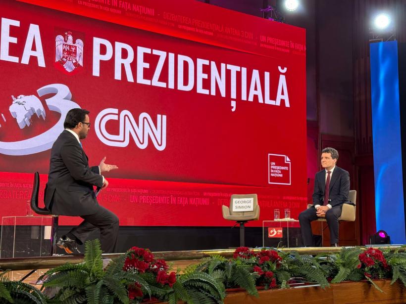 Dezbaterea prezidențială. Nicuşor Dan a venit, George Simion a fugit