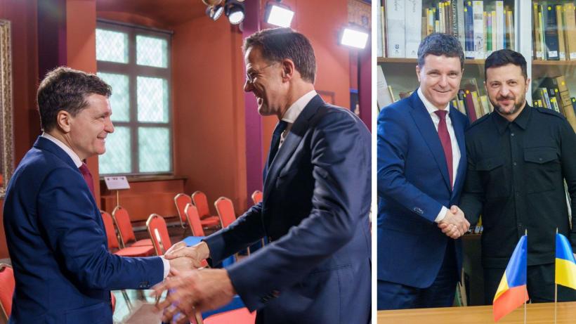 Imagini de la întâlnirile lui Nicușor Dan cu Mark Rutte și Volodimir Zelenski. Ce a discutat Președintele cu cei doi lideri
